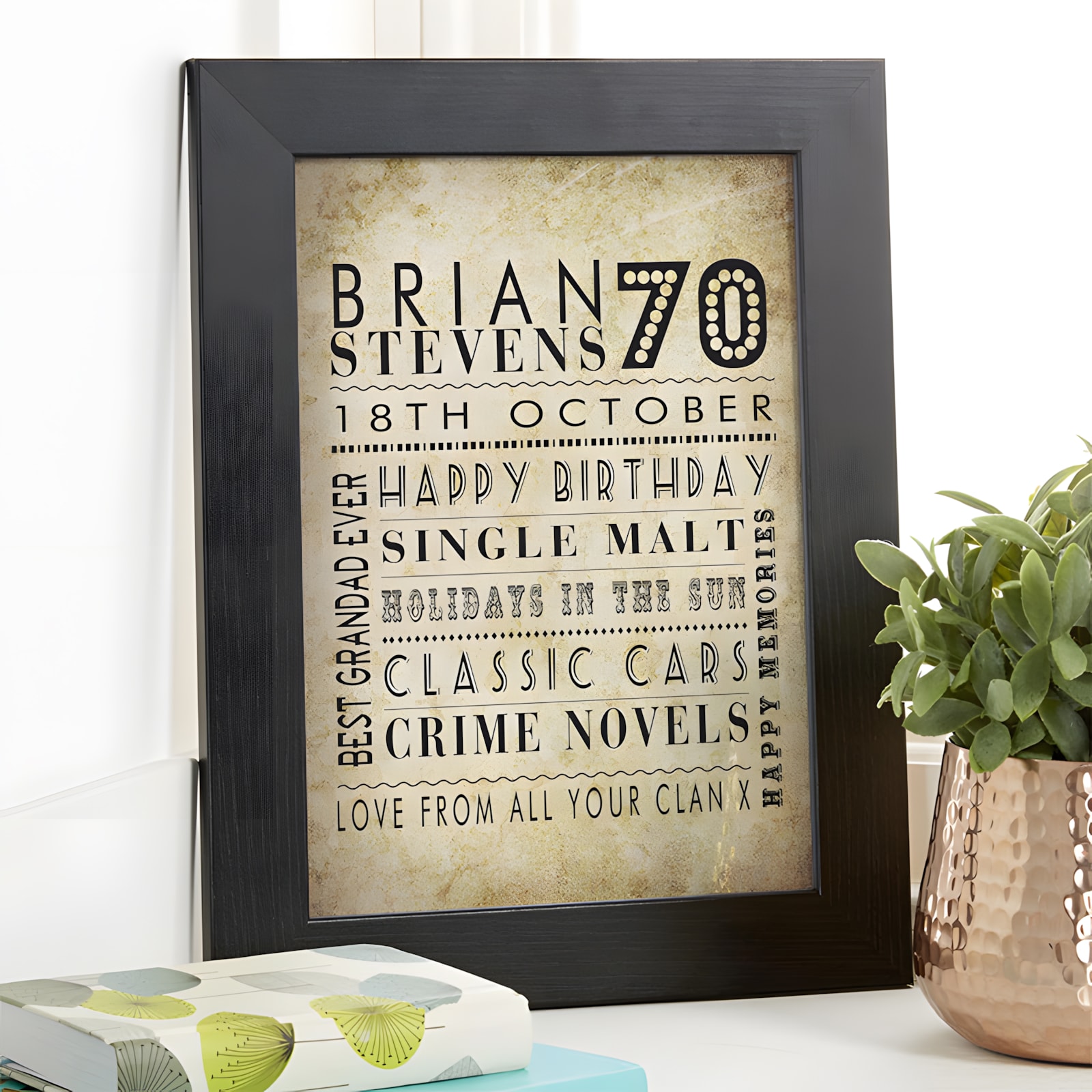 70th Birthday Gifts & Present Ideas For Men Chatterbox Walls