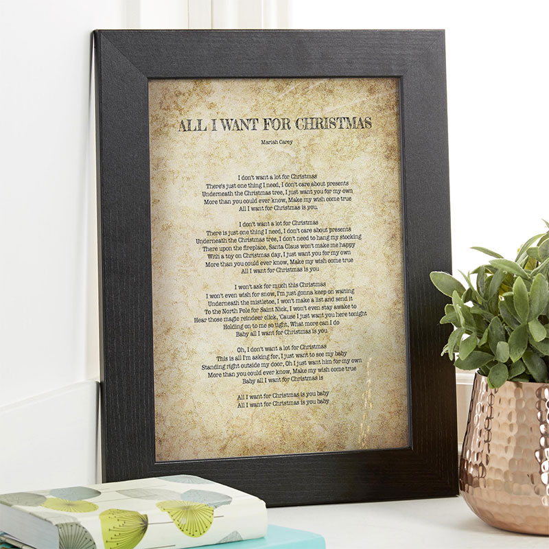 Personalised Christmas Gifts Create Your Own Song Lyrics