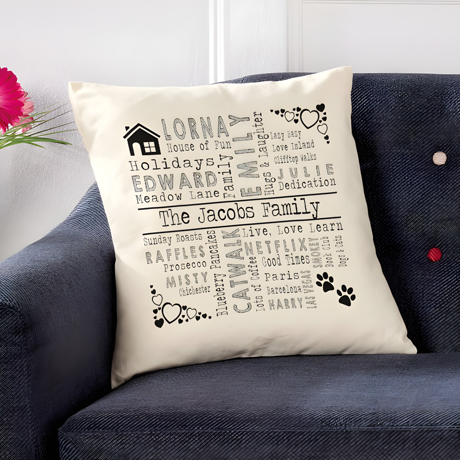 Personalised Cushions With Your Words Chatterbox Walls