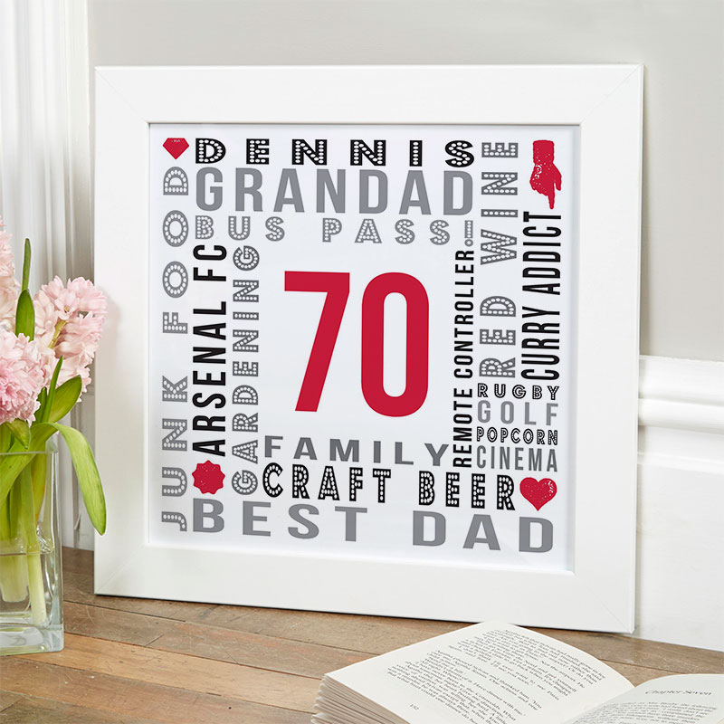 70Th Birthday Ideas For Dad Uk / Personalised 70th