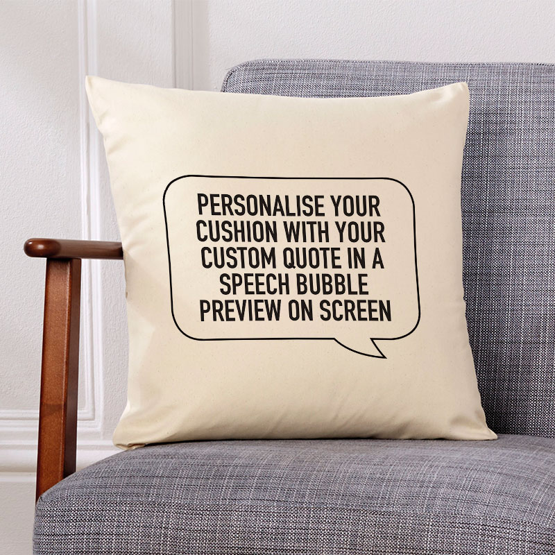 Personalised Cushion with Your Quote | Chatterbox Walls