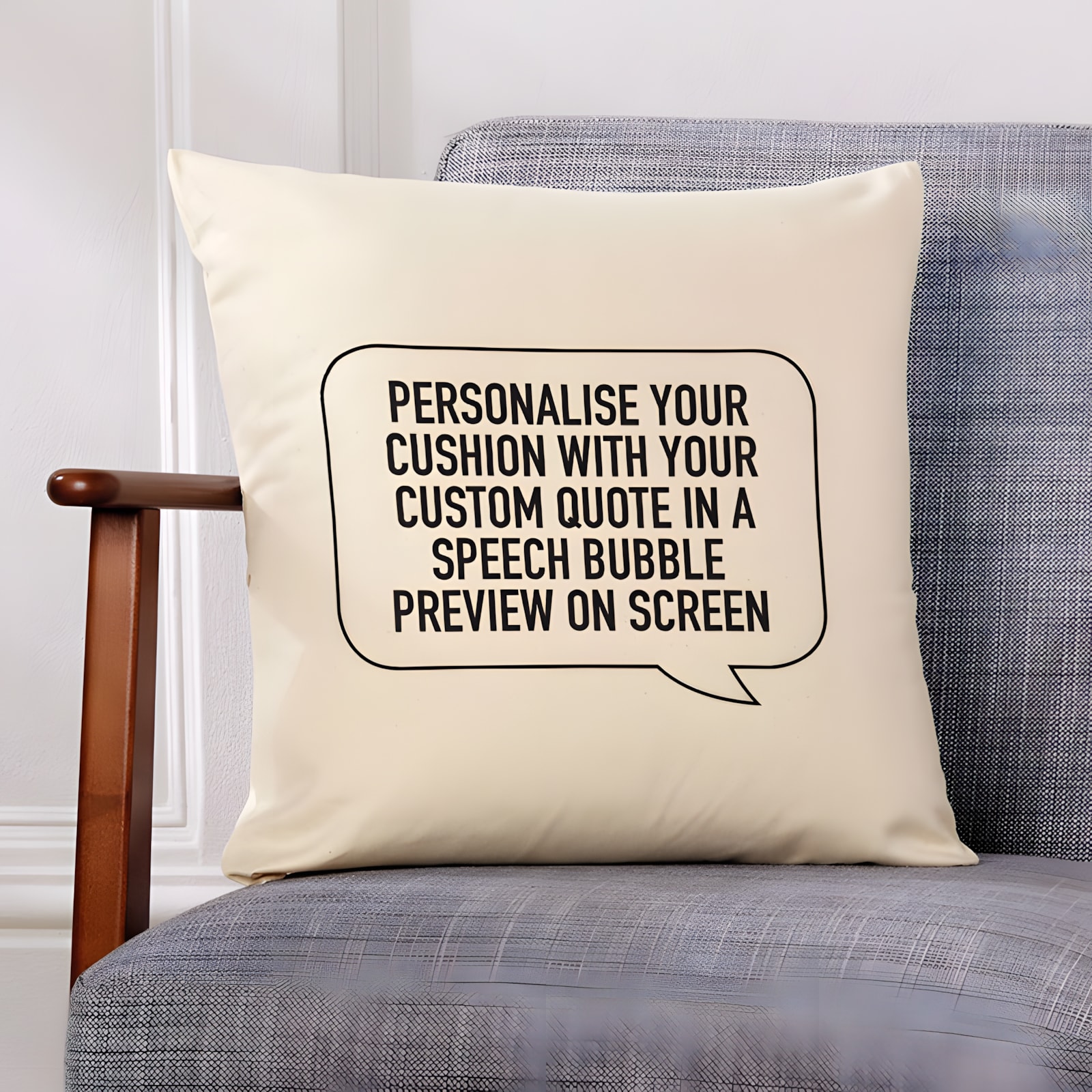 Personalised Cushion with Your Quote | Chatterbox Walls