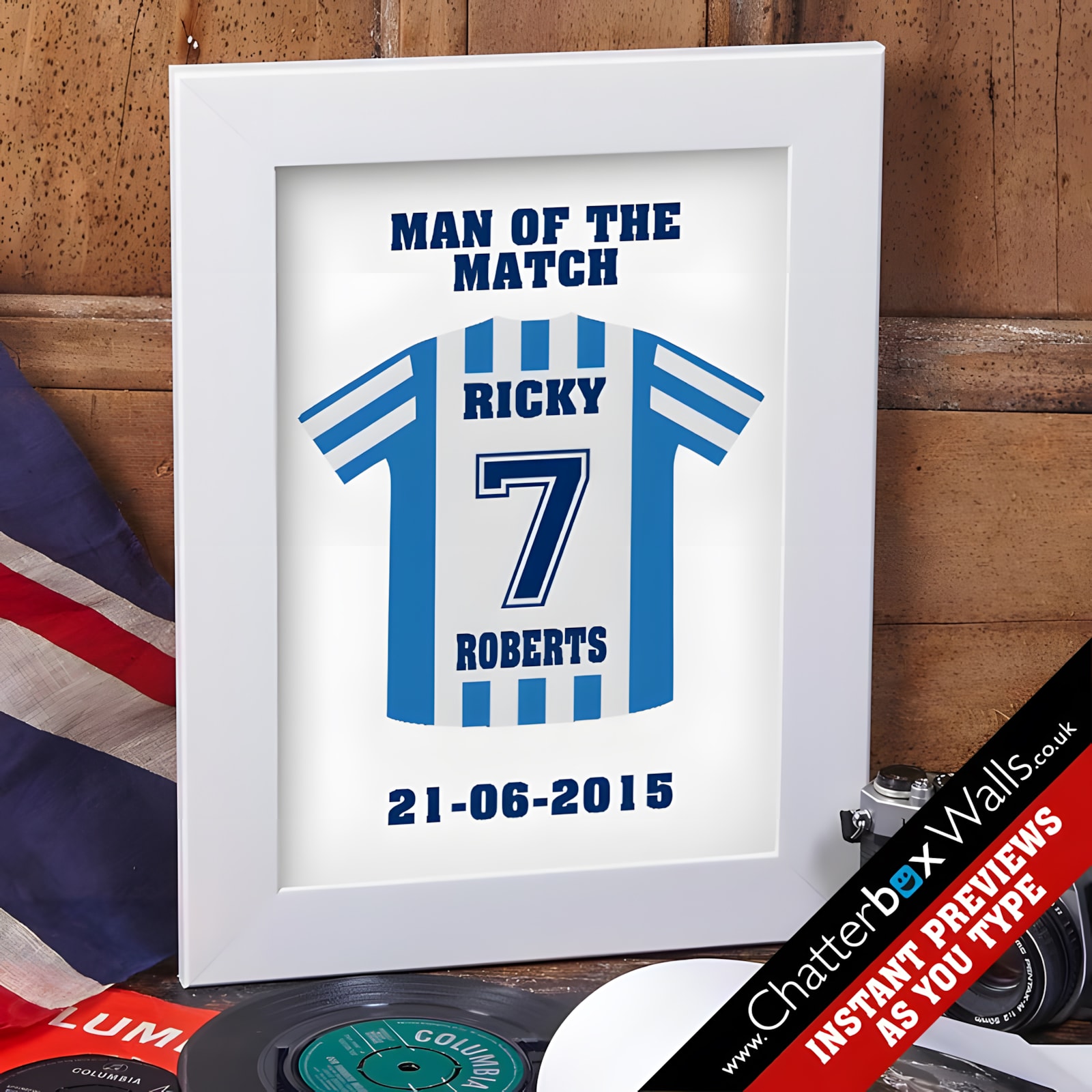 Christmas Birthday Gift Print Any Team Any Colour Football Shirt Word Art