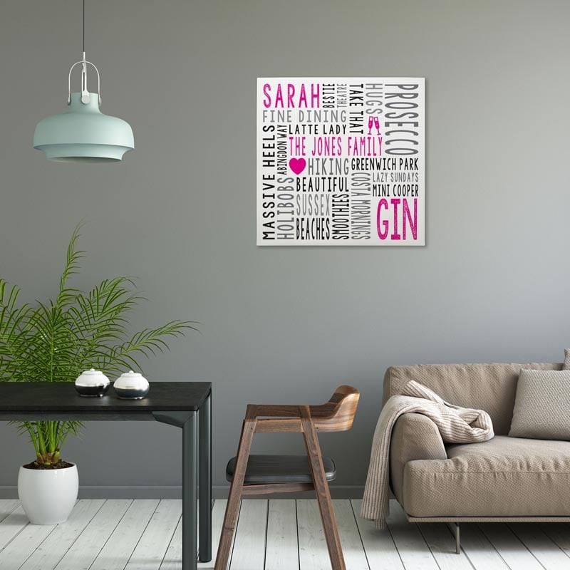 personalised gifts of word art