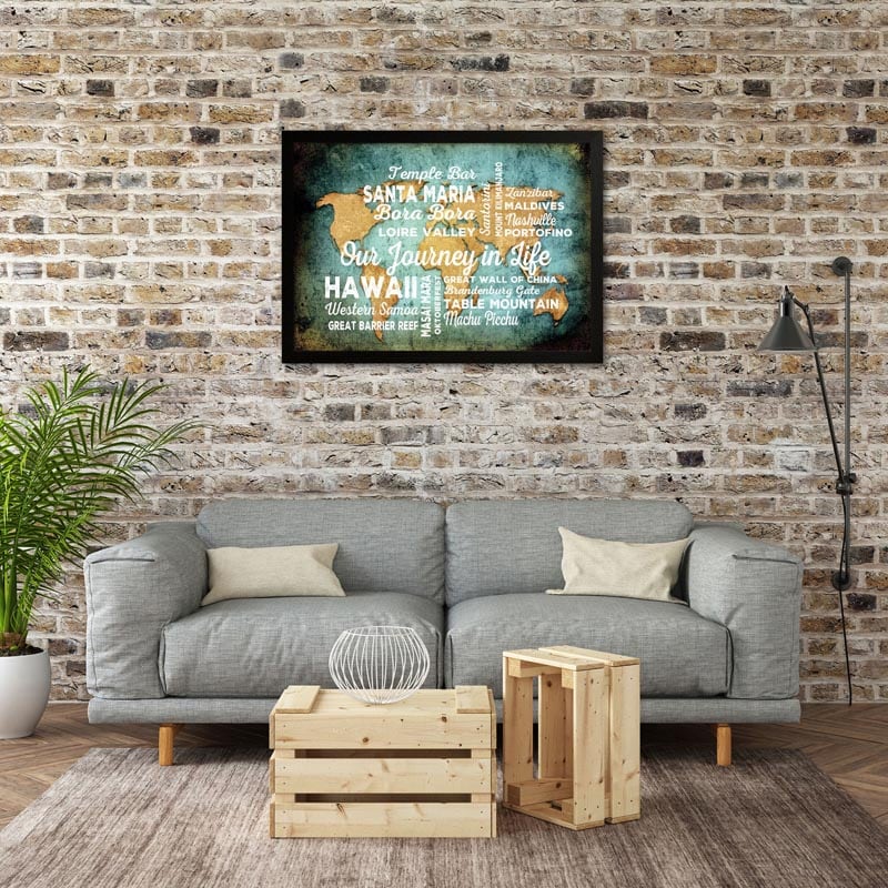 word map atlas custom wall art